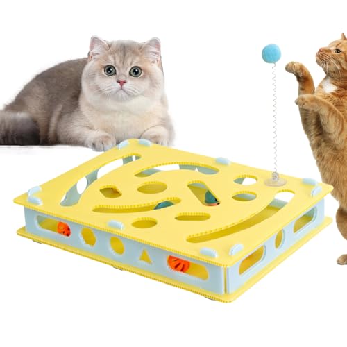 Katzen Denkspielzeug - Interaktives Intelligenzspielzeug Zur Katzenförderung - Grabkiste Labyrinth Mit Glöckchenbällen, Kätzchen Zubehör Zur Geistigen Stimulation Gegen Katzen Denkspielzeug - Interaktives Intelligenzspielzeug Zur Katzenförderung - Grabkiste Labyrinth Mit Glöckchenbällen, Kätzchen Zubehör Zur Geistigen Stimulation Gegen von Generisch