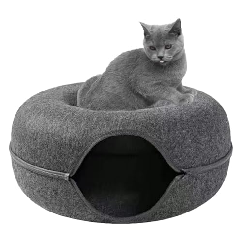 Katzen Donut, Cat Tunnel Bed, Katzen Höhle Katzentunnel Mit Reißverschluss, S/L Katzentunnelbett for Klein Mittel Groß Katzen Katzen Donut, Cat Tunnel Bed, Katzen Höhle Katzentunnel Mit Reißverschluss, S/L Katzentunnelbett for Klein Mittel Groß Katzen von Generisch