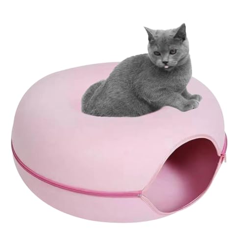 Katzen Donut, Cat Tunnel Bed, Katzen Höhle Katzentunnel Mit Reißverschluss, S/L Katzentunnelbett for Klein Mittel Groß Katzen Katzen Donut, Cat Tunnel Bed, Katzen Höhle Katzentunnel Mit Reißverschluss, S/L Katzentunnelbett for Klein Mittel Groß Katzen von Generisch