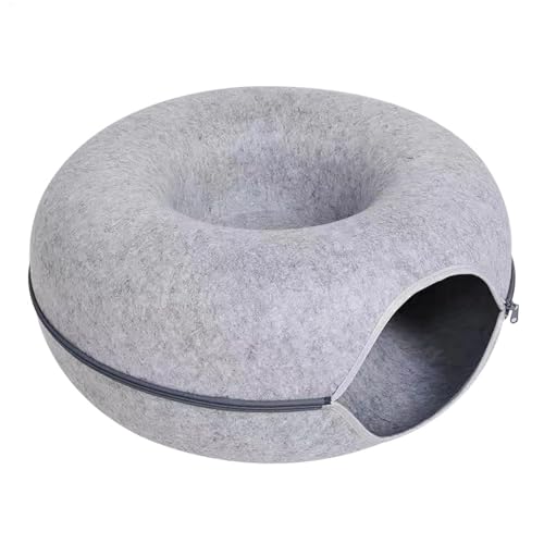 Katzen-Donut-Tunnel, Katzen-Donut-Bett, Kratzfestes rundes Katzenbett aus Filz, abnehmbare Donut-Tunnel, Waschbares Katzentunnel-Spielzeug, Katzenhöhlen, Katzen-Donut-Tunnelbett für Katzen, Kätzchen Katzen-Donut-Tunnel, Katzen-Donut-Bett, Kratzfestes rundes Katzenbett aus Filz, abnehmbare Donut-Tunnel, Waschbares Katzentunnel-Spielzeug, Katzenhöhlen, Katzen-Donut-Tunnelbett für Katzen, Kätzchen von Generisch