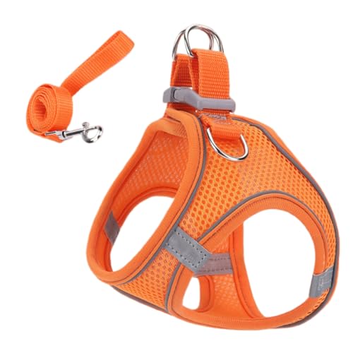 Katzen Spaziergeschirr - Weiches Reflektierendes Mesh Geschirr Und Leine,Klein Mittel Groß Geschirr für Wandern Camping Training Outdoor Katzen Spaziergeschirr - Weiches Reflektierendes Mesh Geschirr Und Leine,Klein Mittel Groß Geschirr für Wandern Camping Training Outdoor von Generisch