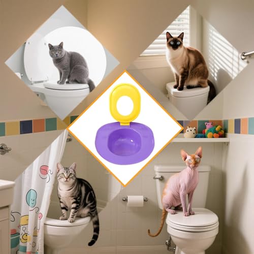 Katzen Toilette Trainer Set,Katzenstreu Toilettentraining Set | Wiederverwendbarer Toilettenaufsatz Sicher Entfernbar Für Haushalt Und Reisen Katzen Toilette Trainer Set,Katzenstreu Toilettentraining Set | Wiederverwendbarer Toilettenaufsatz Sicher Entfernbar Für Haushalt Und Reisen von Generisch