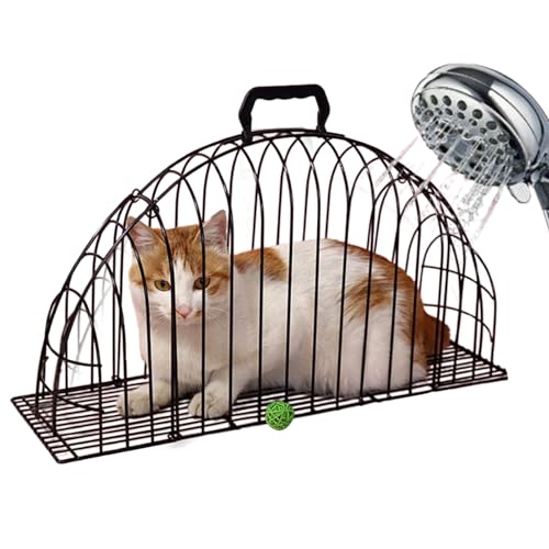 Katzen-Transportbox - Fluchtsicherer Badekäfig,Multifunktionales Haustierzubehör Stabiler Rahmen Für Autofahrt Pflege Baden Katzen-Transportbox - Fluchtsicherer Badekäfig,Multifunktionales Haustierzubehör Stabiler Rahmen Für Autofahrt Pflege Baden von Generisch
