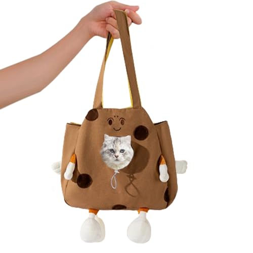 Katzen Transporttasche,Weiche Katzen Tragetasche | Flexibles Zugband Niedlich Atmungsaktiv Weich Resistente Fluchtsichere Tasche Für Flugreisen Fahrradfahrten von Generisch