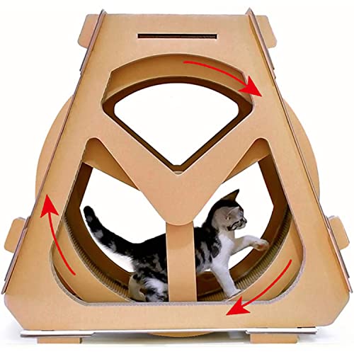Katzen-Übungsrad, Kratzspielhaus, umweltfreundliches Wellpapiermaterial, ideal für kleine Katzen, Kletterspielzeug von Generisch