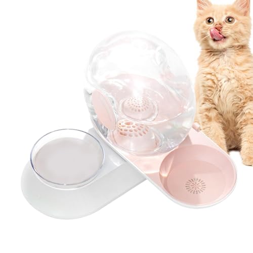 Katzen-Wasserbrunnen, Schnecken-Haustier-Wasserspender | Wasserspender und Futternapf für Haustiere | Automatischer gefilterter Wasserspender für Haustiere und Futternapf, schneckenförmiger automatisc von Generisch