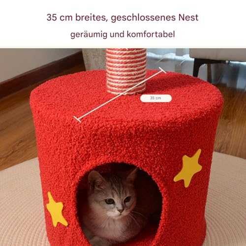 Katzen Weihnachtsbaum, Indoor Katzen Adventsbaum Spielzeug, für Kätzchen Haustier Deko für Halloween Geburtstag Innenbereich von Generisch