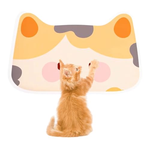 Katzen kratzbrett, 80x50 cm Kratzfolie Katzen Selbstklebend Kratzschutz für Sofa Wände Selbstklebende Kratzmatte mit Katzenspielzeug (Type 3) von Generisch