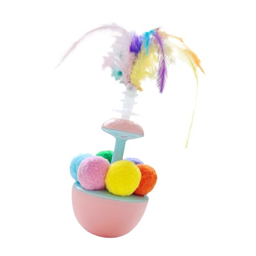 Katzenballfeder, Federball Katzenspielzeug,Balance Swing Ball | Tragbare Katzenfeder Interactive Self-Langeweile-Langeweile Spielzeug für das Training im Freien Kätzchen Katzenballfeder, Federball Katzenspielzeug,Balance Swing Ball | Tragbare Katzenfeder Interactive Self-Langeweile-Langeweile Spielzeug für das Training im Freien Kätzchen von Generisch