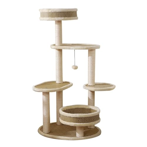 Katzenbaum Condo mit Bett, hängendem Ballspielzeug und Kratzbaum - Ideales Sommerspielhaus für Katzen, mehrstufige Katzenmöbel für Spaß und Entspannung Katzenbaum Condo mit Bett, hängendem Ballspielzeug und Kratzbaum - Ideales Sommerspielhaus für Katzen, mehrstufige Katzenmöbel für Spaß und Entspannung von Generisch