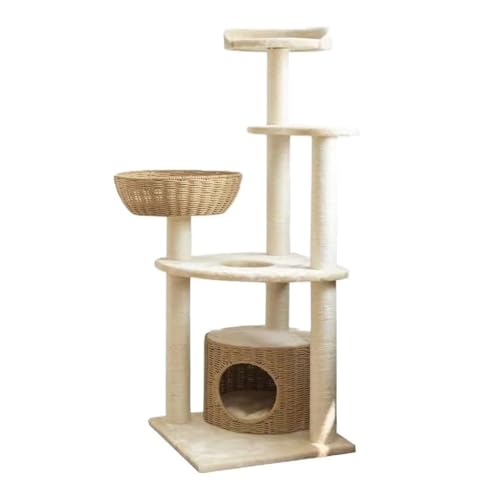 Katzenbaum für Indoor-Katzen – Gemütliches Katzenhaus mit Kratzbaum, abnehmbaren, waschbaren Pads und interaktivem Spielzeug – perfektes Katzenbett zum Spielen und Ausruhen Katzenbaum für Indoor-Katzen – Gemütliches Katzenhaus mit Kratzbaum, abnehmbaren, waschbaren Pads und interaktivem Spielzeug – perfektes Katzenbett zum Spielen und Ausruhen von Generisch