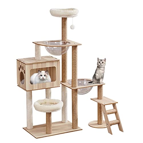 Katzenbaum für den Innenbereich, modernes mehrstöckiges Katzenhaus mit geräumiger Kapsel, Sisal-Kratzbaum und lustigem Spielzeug, perfektes Katzenmöbel-Aktivitätszentrum für Katzen Katzenbaum für den Innenbereich, modernes mehrstöckiges Katzenhaus mit geräumiger Kapsel, Sisal-Kratzbaum und lustigem Spielzeug, perfektes Katzenmöbel-Aktivitätszentrum für Katzen von Generisch