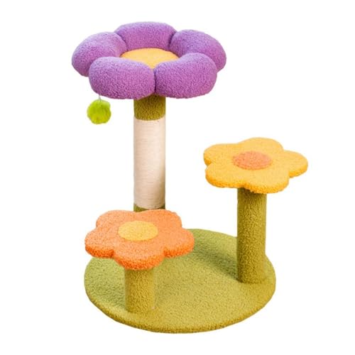 Katzenbaum in Blumenform, mehrstufiger Kletterturm & Kratzbaum für Indoor-Katzen & Kätzchen, gemütliches Katzenhaus zum Spielen und Entspannen von Generisch