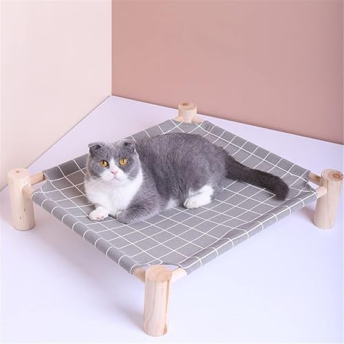 Katzenbett, Bettwäsche und Möbelliege, 17,5 kg, Holz, Haustierauflage für Katzen, Hängematte, Fenster, Sommer, kleine Hunde, abnehmbare Sommer-Schlafmatte, waschbar von Generisch