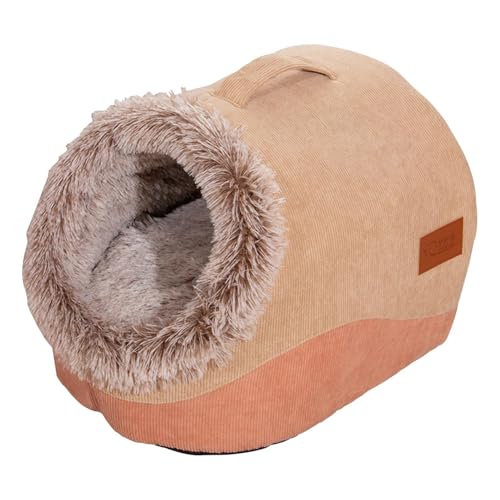 Katzenbett Höhle – Plüsch Warm Zwinger Hundebett mit Griff – Katzenversteck Bequeme Hundehütte Haustierbedarf für Katzen Hunde Haustiere von Generisch