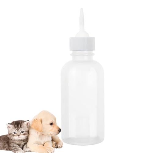 Katzenflasche Für Welpen - Milch und Wasserspender für Haustiere | 120 ml Tragbarer Futterbehälter Für Unterwegs Katzen Junge Kaninchen Hamster Wandern Camping Auto Haus Reisen von Generisch