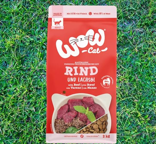Katzenfutter Wow Cat Premium Trockenfutter (325 g (8er Pack), Adult Rind) von Generisch