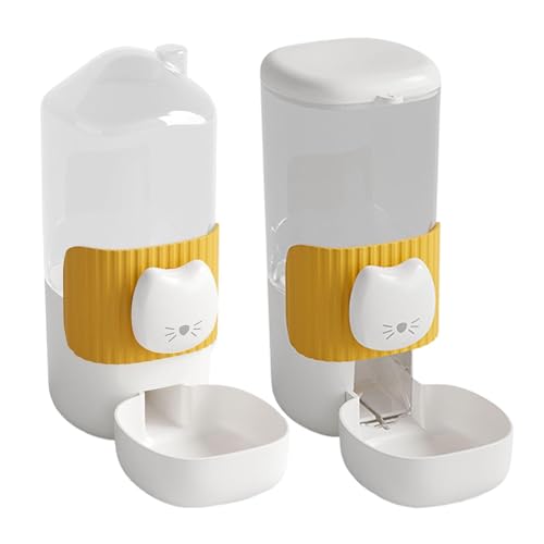 Katzenfutter- und Wasserspender-Set, automatischer Katzenfutterspender und Wasser - Futterautomat für Hunde | Katzenfutter- und Wasserspender, Spender mit großer Kapazität für Haustiere, Hunde, Welpen von Generisch