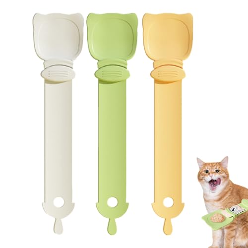 Katzenfutterlöffel, Löffel für Katzen - Non-Rutip Cat-Behandlungslöffel - Set von 3 wiederverwendbaren Haustierversorgungen, Esswerkzeug für interaktives Spiel, Medizinzeit Katzenfutterlöffel, Löffel für Katzen - Non-Rutip Cat-Behandlungslöffel - Set von 3 wiederverwendbaren Haustierversorgungen, Esswerkzeug für interaktives Spiel, Medizinzeit von Generisch