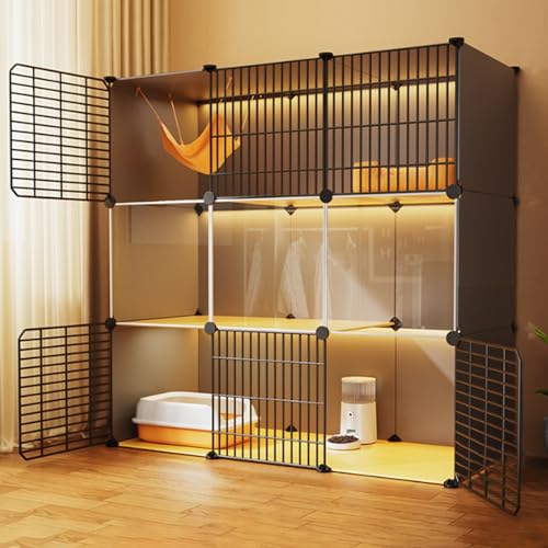 Katzengehege Outdoor 3 Etagen DIY Katzenkäfig mit Katzenklo Einfache Montage für Katzen, Frettchen, Kaninchen Katzengehege Outdoor 3 Etagen DIY Katzenkäfig mit Katzenklo Einfache Montage für Katzen, Frettchen, Kaninchen von Generisch