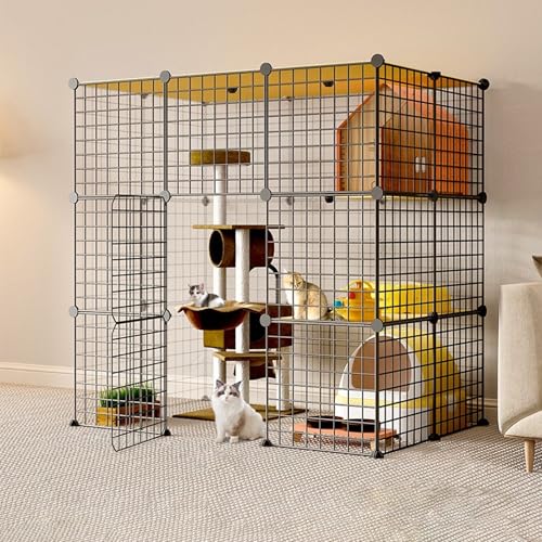 Katzengehege XXL, Große Katzenkäfige for den Innenbereich mit Katzentoilette, Katzengehege for Mehrere Katzen, Katzenkäfig for Haustierwelpen, Igel, Einfach Zusammenzubauen, Freie DIY-Kombination Katzengehege XXL, Große Katzenkäfige for den Innenbereich mit Katzentoilette, Katzengehege for Mehrere Katzen, Katzenkäfig for Haustierwelpen, Igel, Einfach Zusammenzubauen, Freie DIY-Kombination von Generisch
