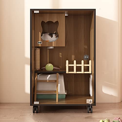Katzengehege aus Holz mit Fluchttüren und Rollen, multifunktionales Katzenhaus für drinnen und draußen, für Zuhause, Tierhandlung und Kreißsaal Katzengehege aus Holz mit Fluchttüren und Rollen, multifunktionales Katzenhaus für drinnen und draußen, für Zuhause, Tierhandlung und Kreißsaal von Generisch