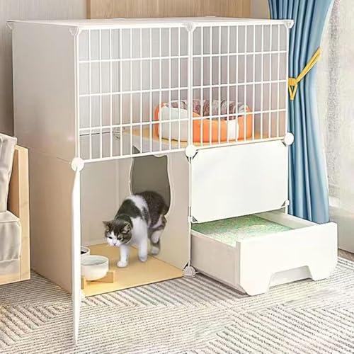Katzengehege für den Außenbereich, großes Katzenlaufstall mit geruchshemmender Katzentoilette für Kätzchen, Hasen und Kleintiere Katzengehege für den Außenbereich, großes Katzenlaufstall mit geruchshemmender Katzentoilette für Kätzchen, Hasen und Kleintiere von Generisch