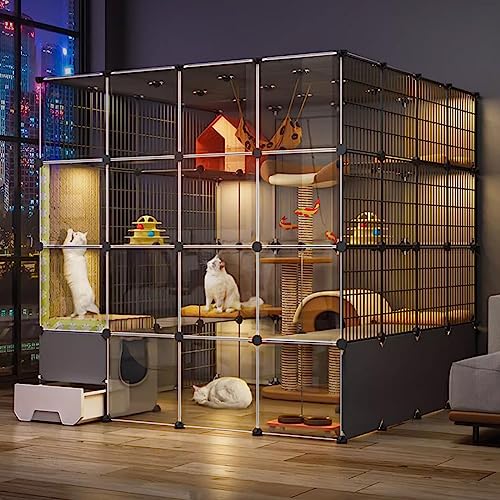 Katzengehege für mehrere Katzen im Freien – Großer Katzenkäfig mit Katzentoilette – ideal für Katzen, Welpen, Frettchen und Igel – langlebiger und geräumiger Haustier-Outdoor-Unterschlupf Katzengehege für mehrere Katzen im Freien – Großer Katzenkäfig mit Katzentoilette – ideal für Katzen, Welpen, Frettchen und Igel – langlebiger und geräumiger Haustier-Outdoor-Unterschlupf von Generisch