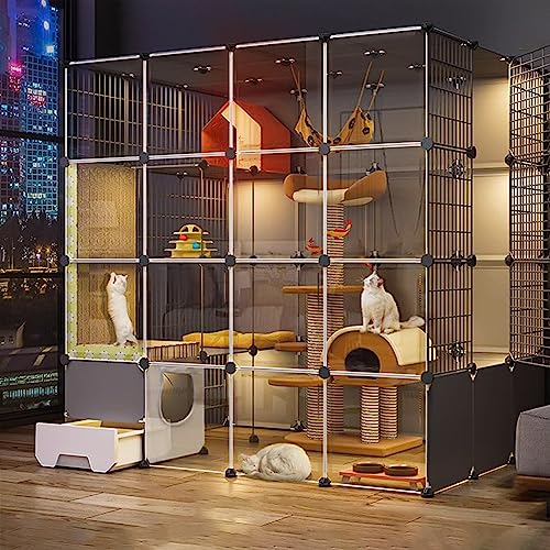 Katzengehege für mehrere Katzen im Freien – Großer Katzenkäfig mit Katzentoilette – ideal für Katzen, Welpen, Frettchen und Igel – langlebiger und geräumiger Haustier-Outdoor-Unterschlupf Katzengehege für mehrere Katzen im Freien – Großer Katzenkäfig mit Katzentoilette – ideal für Katzen, Welpen, Frettchen und Igel – langlebiger und geräumiger Haustier-Outdoor-Unterschlupf von Generisch