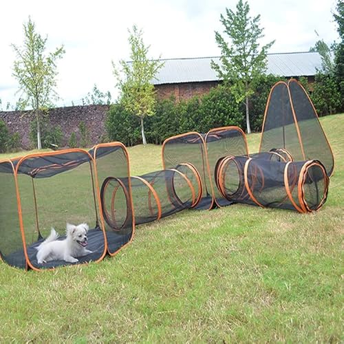 Katzengehege im Freien – 6-in-1-Katzenzelte mit Tunneln für Indoor-Katzen, tragbare Pop-Up-Mesh-Zelte für große Katzen, Kaninchen und Kleintiere Katzengehege im Freien – 6-in-1-Katzenzelte mit Tunneln für Indoor-Katzen, tragbare Pop-Up-Mesh-Zelte für große Katzen, Kaninchen und Kleintiere von Generisch
