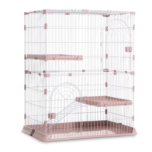 Katzengehege mit mehreren Ebenen aus Draht mit Hängematte, Plattformen, Türen und Rampen zum Spielen und Ausruhen von Generisch