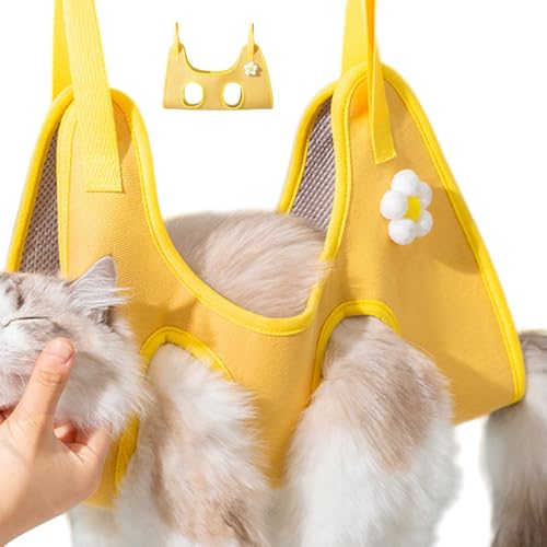 Katzengeschirr zur Fellpflege – Katzenpflege-Geschirr, atmungsaktive Fellpflege-Hängematte, Hundepflege-Hängematte, bequeme Fellpflege-Schlinge zum Nagelknipsen, Baden, Rasieren Katzengeschirr zur Fellpflege – Katzenpflege-Geschirr, atmungsaktive Fellpflege-Hängematte, Hundepflege-Hängematte, bequeme Fellpflege-Schlinge zum Nagelknipsen, Baden, Rasieren von Generisch