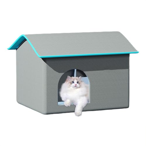 Katzenhütte Kühlung | Kühlunterstand Faltbare Katzenhunde, Indoor Outdoor Klimaanlage Welpenhöhle mit 8 Eisbeuteln für Balkon, Wohnzimmer von Generisch
