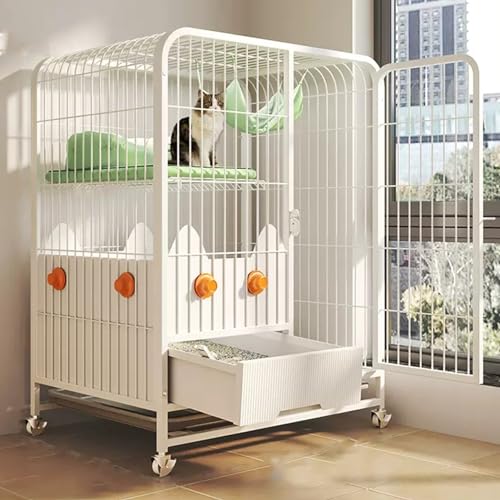 Katzenkäfig 2/3-stöckiges Indoor-Gehege mit Katzenklo, Rad, Hängematte, Rampenleitern und Spritzschutz-Streu für Kleintiere Katzenkäfig 2/3-stöckiges Indoor-Gehege mit Katzenklo, Rad, Hängematte, Rampenleitern und Spritzschutz-Streu für Kleintiere von Generisch