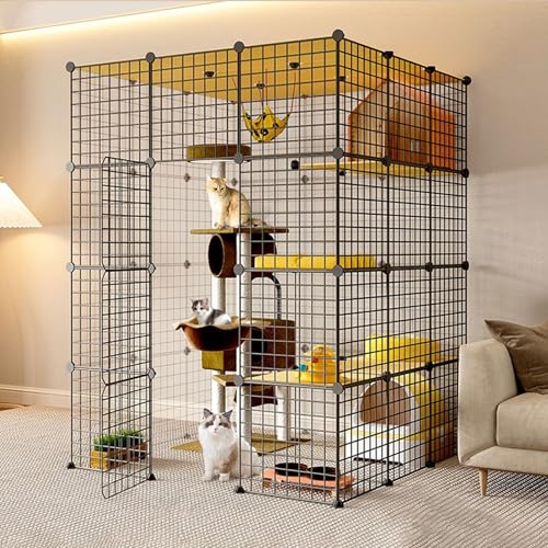 Katzenkäfig Groß Indoor Gehege mit Katzentoilette für mehrere Katzen, Einfach zu montierender Haustierkäfig für Welpen, Frettchen und Igel - DIY Freie Kombination Katzenkäfig Groß Indoor Gehege mit Katzentoilette für mehrere Katzen, Einfach zu montierender Haustierkäfig für Welpen, Frettchen und Igel - DIY Freie Kombination von Generisch