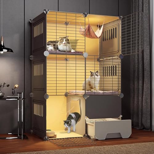 Katzenkäfig Indoor 43 - Geschlossene Katzengehege für 1-2 Katzen, Großer Spielplatz mit Katzentür - Kaninchen, Frettchen, Chinchilla, Kleintiervilla Katzenkäfig Indoor 43 - Geschlossene Katzengehege für 1-2 Katzen, Großer Spielplatz mit Katzentür - Kaninchen, Frettchen, Chinchilla, Kleintiervilla von Generisch