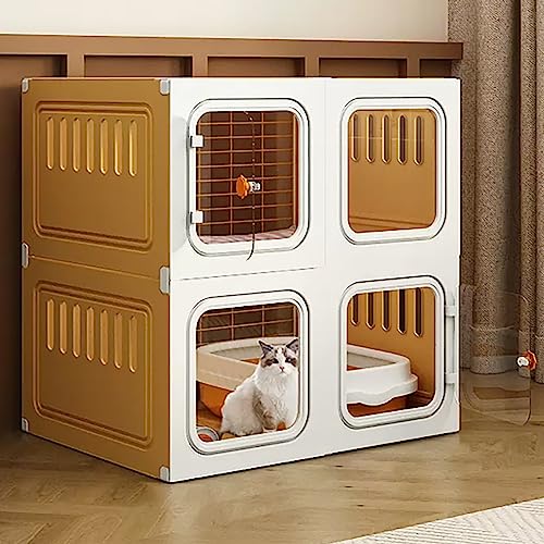 Katzenkäfig Indoor | Kleintierkäfig mit Katzenleiter, Kratzbaum und Katzenbett | Ideal für Kätzchen, Welpen, Meerschweinchen, Kaninchen | Großer Übungsplatz für 1-2 Katzen | Geeignet für Chinchillas Katzenkäfig Indoor | Kleintierkäfig mit Katzenleiter, Kratzbaum und Katzenbett | Ideal für Kätzchen, Welpen, Meerschweinchen, Kaninchen | Großer Übungsplatz für 1-2 Katzen | Geeignet für Chinchillas von Generisch