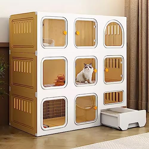 Katzenkäfig Indoor mit Katzenleiter, Kratzbaum und Katzenbett - Ideal für Kätzchen, Welpen, Meerschweinchen, Kaninchen, Chinchillas, Frettchen - Großer Übungsplatz Katzenkäfig Indoor mit Katzenleiter, Kratzbaum und Katzenbett - Ideal für Kätzchen, Welpen, Meerschweinchen, Kaninchen, Chinchillas, Frettchen - Großer Übungsplatz von Generisch