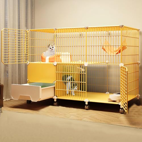 Katzenkäfig Indoor mit Katzentoilette, Geräumiger Übungsbereich für 2 Katzen, Perfekter DIY Laufstall für Katzen und kleine Haustiere Katzenkäfig Indoor mit Katzentoilette, Geräumiger Übungsbereich für 2 Katzen, Perfekter DIY Laufstall für Katzen und kleine Haustiere von Generisch