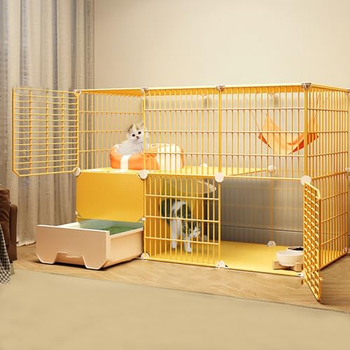 Katzenkäfig Indoor mit Katzentoilette, Geräumiger Übungsbereich für 2 Katzen, Perfekter DIY Laufstall für Katzen und kleine Haustiere Katzenkäfig Indoor mit Katzentoilette, Geräumiger Übungsbereich für 2 Katzen, Perfekter DIY Laufstall für Katzen und kleine Haustiere von Generisch