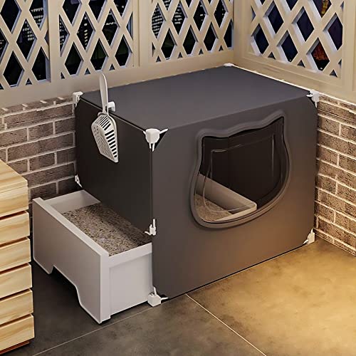 Katzenkäfig Indoor mit Katzentoilette - Mehrstöckige Plattform DIY Katzenzaun mit HD Klarem Zaun und stabilem Metallgitter - Große Spielfläche für 1-3 Katzen Katzenkäfig Indoor mit Katzentoilette - Mehrstöckige Plattform DIY Katzenzaun mit HD Klarem Zaun und stabilem Metallgitter - Große Spielfläche für 1-3 Katzen von Generisch