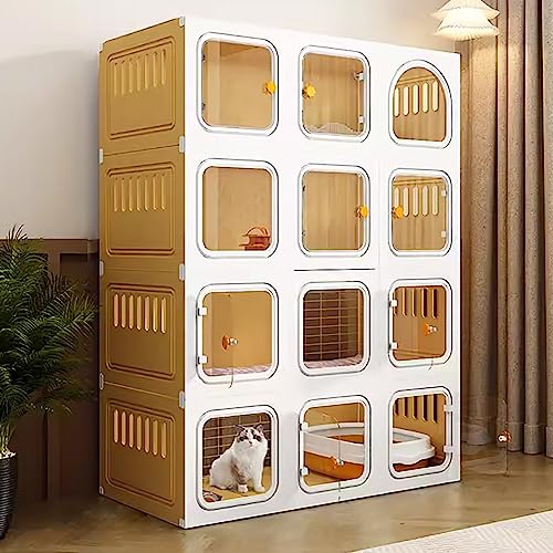 Katzenkäfig Indoor mit Leiter, Katzenklo, Kratzbaum und Bett, Mehrzweck-Kleintiergehege für Kätzchen, Welpen, Meerschweinchen, Kaninchen, geräumiger Spielplatz für Haustiere Katzenkäfig Indoor mit Leiter, Katzenklo, Kratzbaum und Bett, Mehrzweck-Kleintiergehege für Kätzchen, Welpen, Meerschweinchen, Kaninchen, geräumiger Spielplatz für Haustiere von Generisch