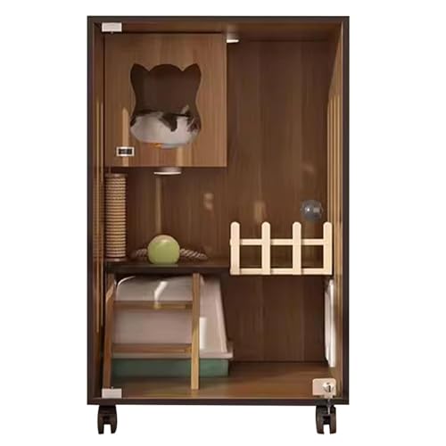 Katzenkäfig aus Massivholz für den Innenbereich, mit Tür aus gehärtetem Glas, multifunktional, geschlossene Katzenwohnung für 12 Katzen, Outdoor/Balkon, Katzenzaun mit Kratzbaum, Übungsplatz für Katzenkäfig aus Massivholz für den Innenbereich, mit Tür aus gehärtetem Glas, multifunktional, geschlossene Katzenwohnung für 12 Katzen, Outdoor/Balkon, Katzenzaun mit Kratzbaum, Übungsplatz für von Generisch