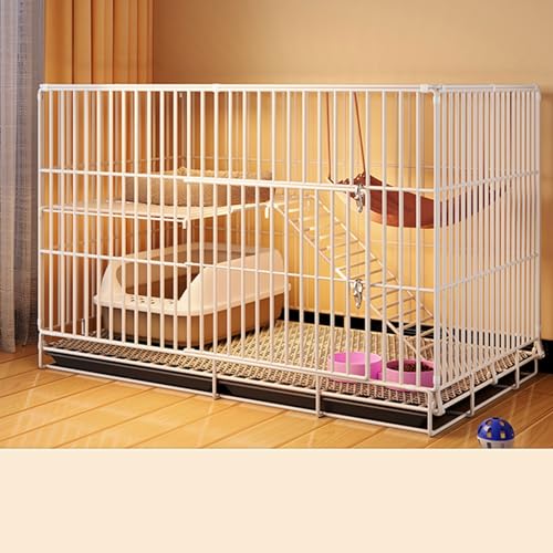 Katzenkäfig für den Innenbereich, 2 Etagen, Kätzchen-Käfig, Haustier-Laufstall, faltbar, Metall, für Frettchen, Kätzchen, Kaninchen, Chinchilla, Eichhörnchen Katzenkäfig für den Innenbereich, 2 Etagen, Kätzchen-Käfig, Haustier-Laufstall, faltbar, Metall, für Frettchen, Kätzchen, Kaninchen, Chinchilla, Eichhörnchen von Generisch