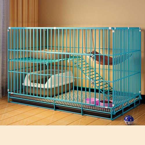 Katzenkäfig für den Innenbereich, 2 Etagen, Kätzchen-Käfig, Haustier-Laufstall, faltbar, Metall, für Frettchen, Kätzchen, Kaninchen, Chinchilla, Eichhörnchen Katzenkäfig für den Innenbereich, 2 Etagen, Kätzchen-Käfig, Haustier-Laufstall, faltbar, Metall, für Frettchen, Kätzchen, Kaninchen, Chinchilla, Eichhörnchen von Generisch