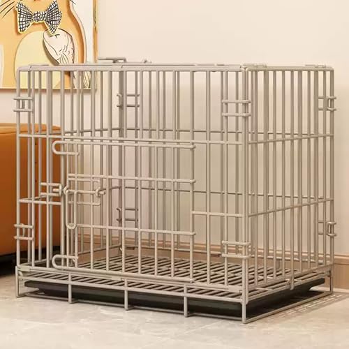 Katzenkäfig für den Innenbereich mit herausziehbarer Ablage, Einzeltür-Hundekäfig, zusammenklappbarer Metalldraht, Katzenkäfig, Haustierprodukte, Kätzchen-Käfige für drinnen und draußen, Reisen (grau Katzenkäfig für den Innenbereich mit herausziehbarer Ablage, Einzeltür-Hundekäfig, zusammenklappbarer Metalldraht, Katzenkäfig, Haustierprodukte, Kätzchen-Käfige für drinnen und draußen, Reisen (grau von Generisch