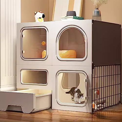 Katzenkäfig für den Innenbereich mit herausziehbarer Katzentoilette, tragbar & einfach zu montieren für 1-2 Katzen, Frettchen, Chinchillas, Kaninchen & Kleintiere Katzenkäfig für den Innenbereich mit herausziehbarer Katzentoilette, tragbar & einfach zu montieren für 1-2 Katzen, Frettchen, Chinchillas, Kaninchen & Kleintiere von Generisch