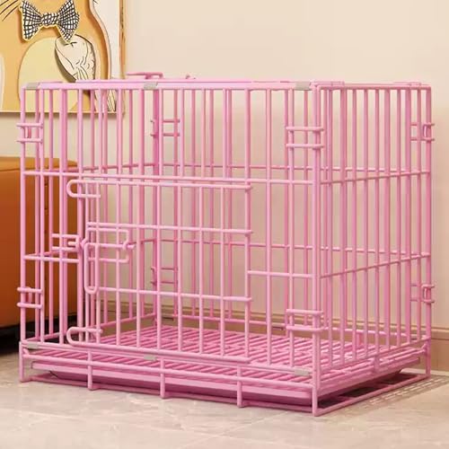 Katzenkäfig für den Innenbereich mit herausziehbarer Schale, zusammenklappbarer Metalldraht-Zwinger für Haustiere, langlebige Kiste für den Innen- und Außenbereich Katzenkäfig für den Innenbereich mit herausziehbarer Schale, zusammenklappbarer Metalldraht-Zwinger für Haustiere, langlebige Kiste für den Innen- und Außenbereich von Generisch