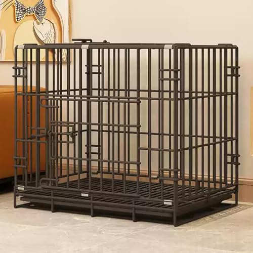 Katzenkäfig für den Innenbereich mit herausziehbarer Schale, zusammenklappbarer Metalldraht-Zwinger für Haustiere, langlebige Kiste für den Innen- und Außenbereich Katzenkäfig für den Innenbereich mit herausziehbarer Schale, zusammenklappbarer Metalldraht-Zwinger für Haustiere, langlebige Kiste für den Innen- und Außenbereich von Generisch