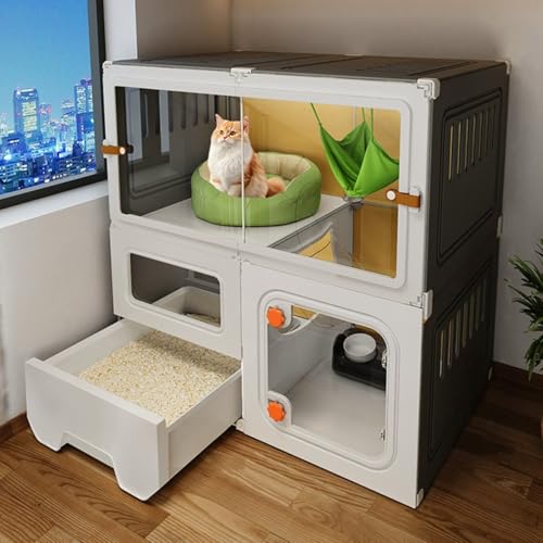 Katzenkäfige Indoor Groß mit Katzentoilette, Einfache Installation Katzenkäfig Panels für glückliche Katzenfreunde Katzenkäfige Indoor Groß mit Katzentoilette, Einfache Installation Katzenkäfig Panels für glückliche Katzenfreunde von Generisch